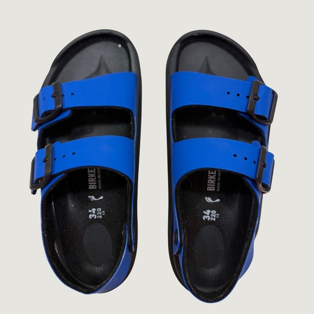 Birkenstock Mogami Milano EVA Blue Black Sandals Kids Waterproof EU 34 US 3-3.5